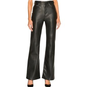 Pistola Stevie  NWOT Faux Leather flare pants, front and back pockets